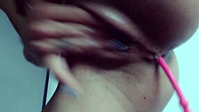 Cam Girl Experiences Intense Squirting Pleasure with Three Fingers in Solo Session.