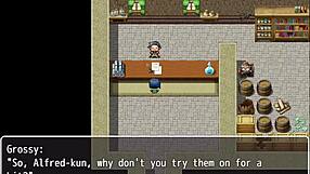 while i work, my friends tease the guy who likes big tits