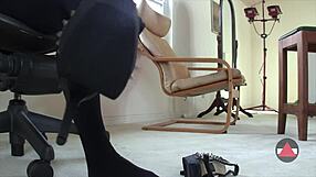 Sexy shoe dangle close up