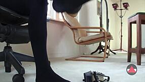 Sexy shoe dangle close up