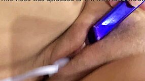 The bbw indulges in intense masturbation with ben wa balls, reaching multiple orgasms in her wet session