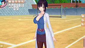 Watch this big-tit teacher massage and fuck in 3d anime