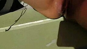 Asian slut jj masturbates on a dam outdoors