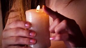 Clara D Masturbates with Wax!