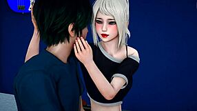 Sister Sucks Big Cock with Shaved Pussy and Big Ass, Gets Creampie in Monster Cock Sex.