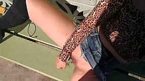 Asian slut jj masturbates on a dam outdoors