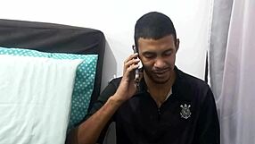 Professora se diverte com a piroca do aluno safado, tattooed crossdressing transsexual in interracial cock play