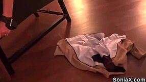 Cheating British Lady Sonia Flaunts Huge Hooters