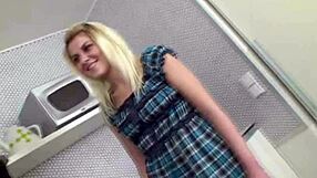 teen 18+ gets cumshot after intense sex.