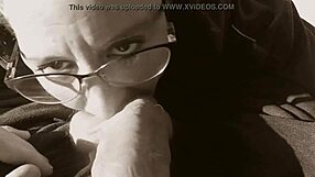 Nerd Swallows Cum After Sucking Cock Public Outdoor