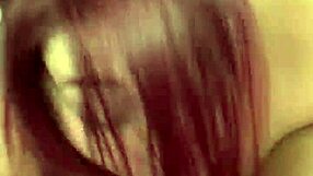 the chubby white girl gives a long, sloppy blowjob