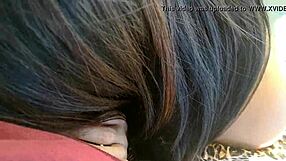 Asian slut jj masturbates on a dam outdoors