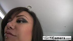 Sexy Annie Cruz Intensely Licks Her Squirting Pussy