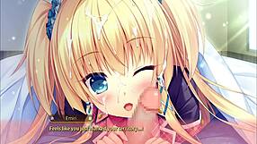 ditzy demons blowjob me in hentai game.