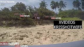 Kriss Hotwife Fucked on Busy Public Beach