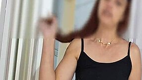 Old man dominates stepdaughter without panties under skirt