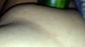 Watch me slide a cucumber deep into my ass for bisexual shemale fun.