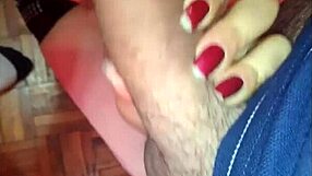 She milks big cocks for abundant semen in close-up.