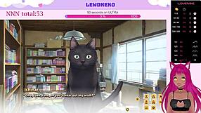 i'm lewdneko, moaning while masturbating in game.