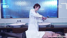 Redhead scientist boldly scissoring lesbian lab babe