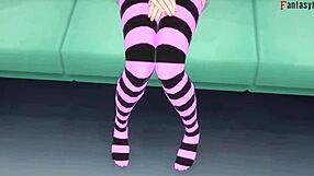 ไอริ อากิซึกิ ดูดควยในรถบัสกลางแจ้งฉากอนิเมะ