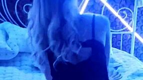 Beautiful girl moves erotically on the bed.