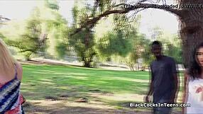 My bi girlfriend switched for a big black cock, it's so hugee!