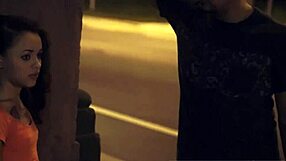 TEEN with BIG TITS MASTURBATES in CAR, bound by BLONDE JAMES