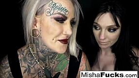 Evilyn Ink Destroys Misha in Sexy Energetic Fuck with Big Tits.