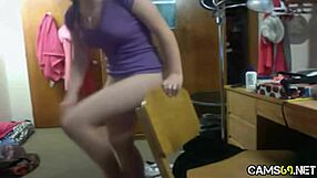 Amateur webcam masturbation featuring ass and tits display