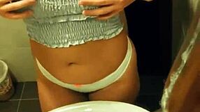 Sarah the slut gets fucked hard by the buffet guy at work