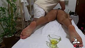 Attention, see what your wife does at the masseur - tantric massage