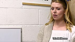 Officer Billy grabs milf's big juggs hard!