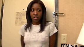 Blonde Lesbian Boldly Licks Ebony Girlfriend