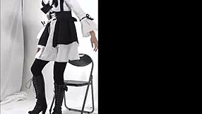 Fetish Boot Crushing Food on Ass and Shoes