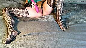 italian vixxxen masturbates solo with vibrator and whipping her pussy to orgasm