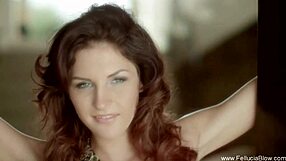 Evolution of a sensual blowjob session with swallow and cumshot