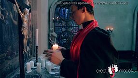 i'm the church man masturbating solo in the cathedral after service