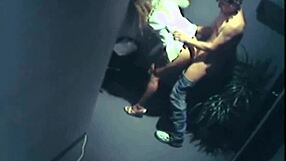 office ho sucks and rides cleaners cock hard