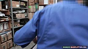 Lp officer brutally fucks teen Scarlett's tight pussy at work