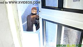 my stepbrother helps me in the bathroom with homemade setup