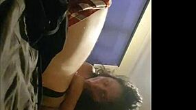 Sexy brunette Teresa performs deepthroat swallow