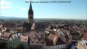 Top View of Sibiu Romania From Above