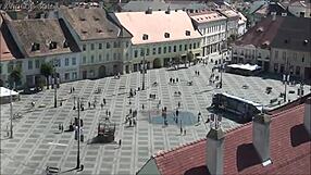 Top View of Sibiu Romania From Above