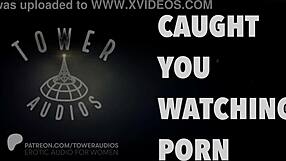 Caught watching porn with intense dirty talk audio.