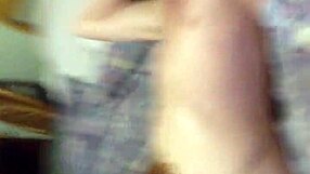 sweetheart gives topless blowjob and swallows cum at home