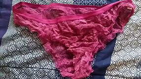 Sperm covered maid's panties