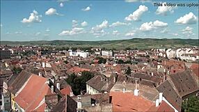 Top View of Sibiu Romania From Above