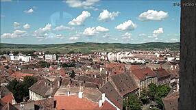 Top View of Sibiu Romania From Above