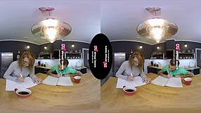 shemale teacher deepthroats and fucks student bareback in glasses – so intense!